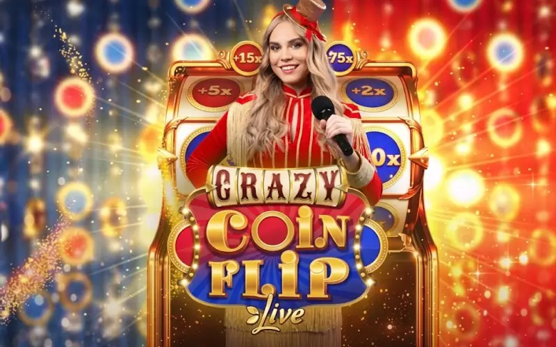 Flip for massive live multipliers in Crazy Coin Flip at Stake Casino.