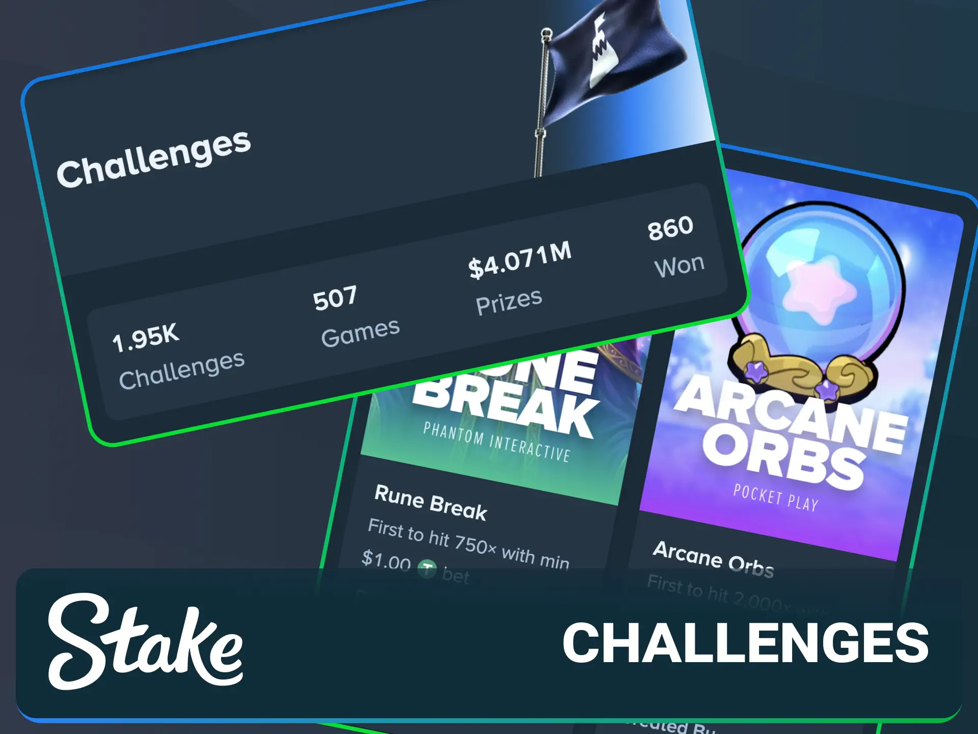Join exciting tournaments and challenges to win big prizes at Stake Casino.